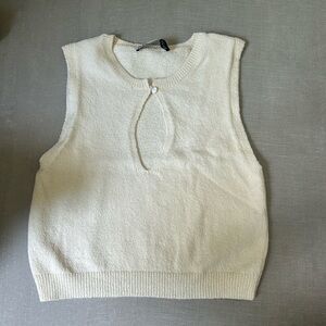 Zara Cream Sleeveless Top
